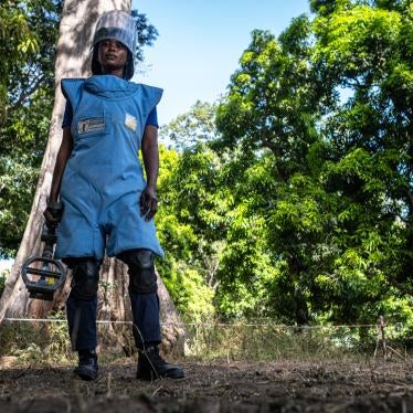 A deminer working in the Ziguinchor region in Casamance, Senegal. 