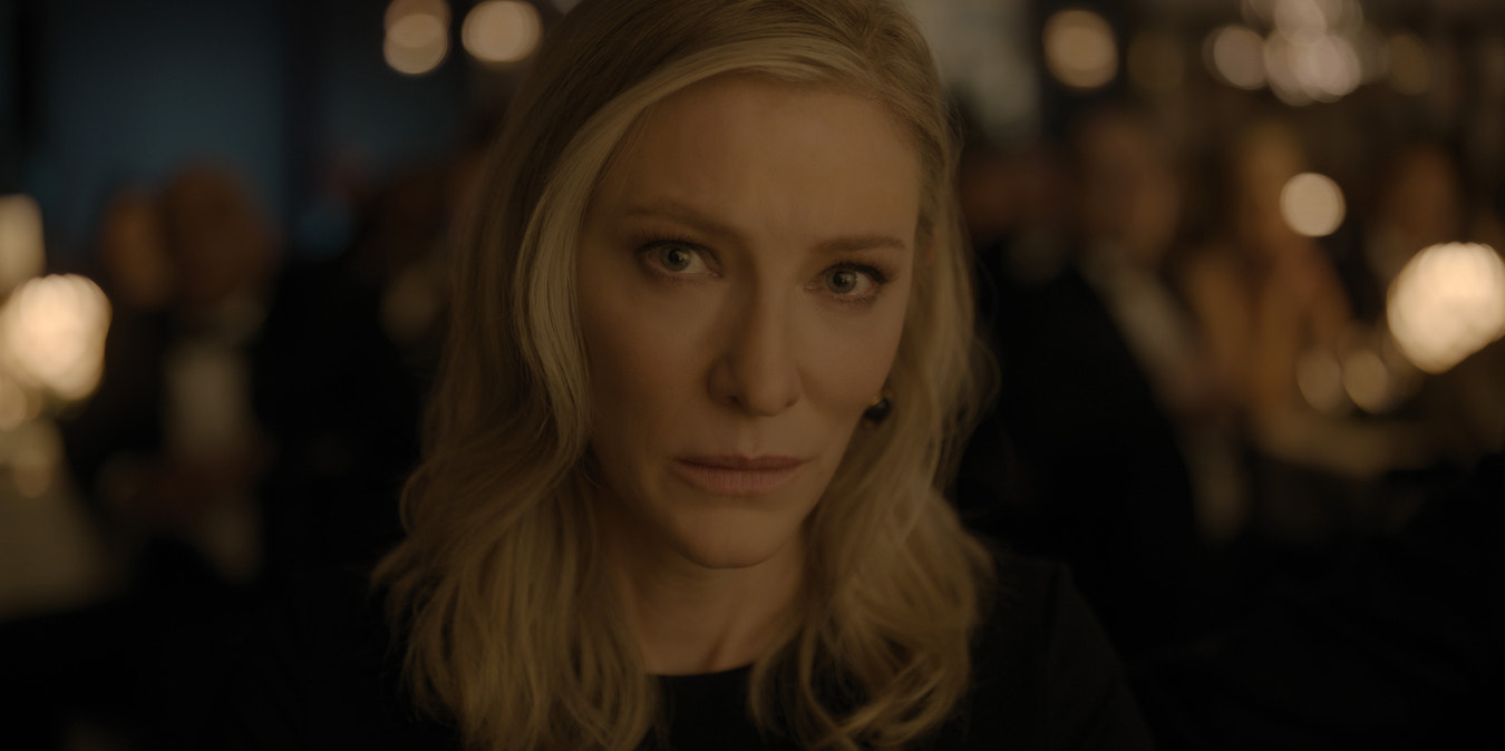 Cate Blanchett in 'Disclaimer' Episode 1, shown here looking directly into the camera