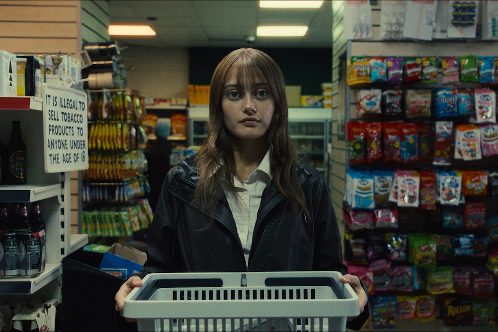 'Sweetpea' stars Ella Purnell as Rhiannon, shown here at the supermarket with her checkout basket