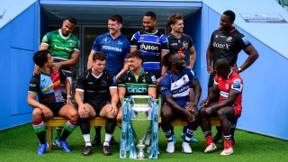 Northampton’s Furbank, front row centre, could be a contender for the player of the season along with Itoje of Saracens, top right