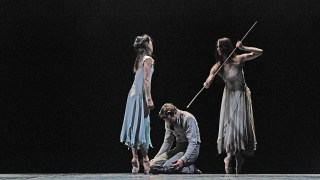 Erina Takahashi as Giselle, James Streeter as Albrecht and Emma Hawes as Myrtha in Akram Khan’s Giselle at Sadler’s Wells