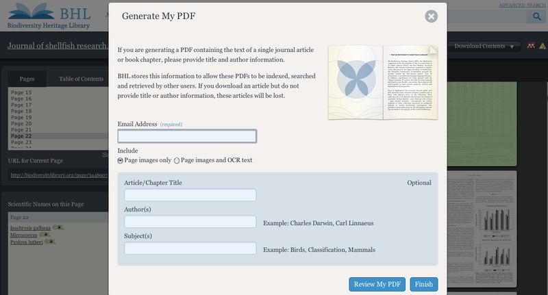 generate pdf form in bhl