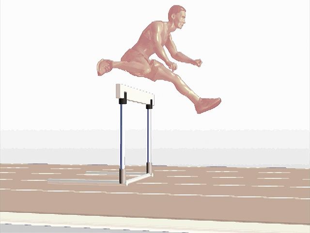 How sprinters jump over hurdles