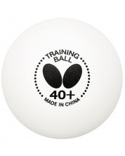 Топче за тенис на маса BUTTERFLY - Training Ball 40+, бяло -1