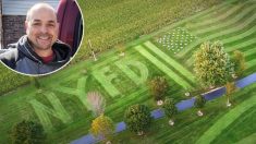 Hombre de Indiana hace gigantesco homenaje al 11-S en memoria a las víctimas de las torres gemelas