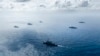 (FILE) Multinational ships sail in formation during the Pacific Dragon biennial exercise 2024, Aug. 11. 