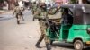 (FILE) A soldier of the Sierra Leone Armed Forces directs traffic.