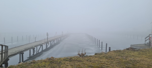 Oresund Bridge in fog, by Milla.