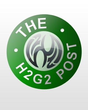 A crest bearing the legend The H2G2 Post