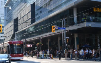 A street scene as the 2024 Toronto International Film Festival takes place in Toronto on Sept. 14, 2024. (Sonia Recchia/Getty Images)