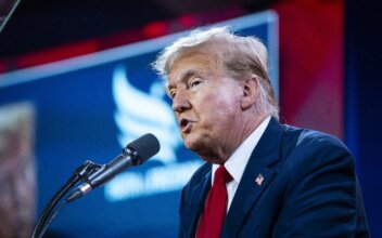 Former President Donald J. Trump speaks at the 2024 Road to Majority Conference in Washington on June 22, 2024. (Madalina Vasiliu/The Epoch Times)