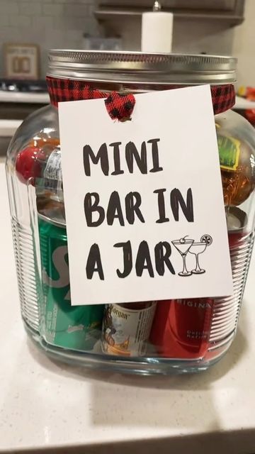 Mini Bar In A Jar, Mini Alcohol Bottles Gifts, Mini Alcohol Gifts, Bar Gift Basket, Bar In A Jar, Mini Alcohol Bottles, Liquor Gifts, Mini Liquor Bottles, Best Gift Baskets