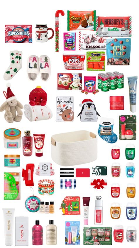 Burr basket idea! Xmas Gift Baskets, Burr Basket, Xmas List Ideas, Girly Christmas Gifts, Making A Gift Basket, Cute Christmas Ideas, Best Gift Baskets, Christmas Dreaming, Holiday Baskets