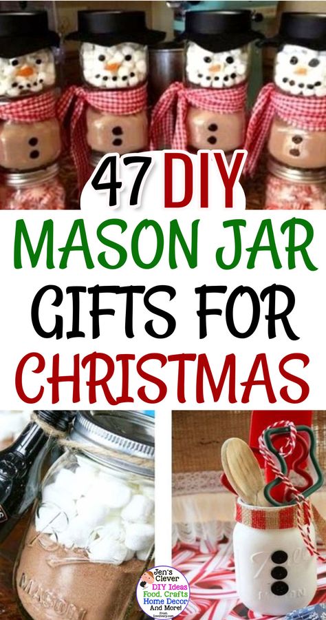 Best Mason Jar Gifts For Christmas Cheap Mason Jar Christmas Gifts, Hot Cocoa Christmas Gifts Easy Diy, Christmas Baking Jars Holiday Gifts, Diy Hot Chocolate Mason Jar Gifts, Hot Cocoa Diy Christmas Gift, Jar Ingredients Gift Ideas, Snowman Mason Jars Diy, Hot Coco Mason Jar Gift, Mason Jar Snacks Gifts