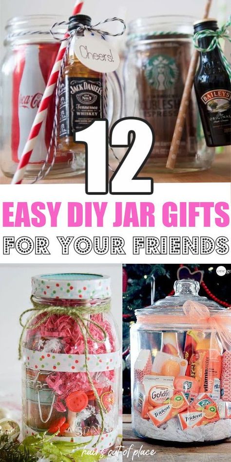 Gift Jar Ideas For Best Friend, Diy Cookie Jar Gift, Birthday In A Jar Ideas, Gift Jars Ideas For Women, Cookie Jar Gifts Basket, Mason Jar Birthday Gift, Mason Jar Christmas Gifts For Coworkers, Candy In A Jar Gift, Gift In Jars Ideas