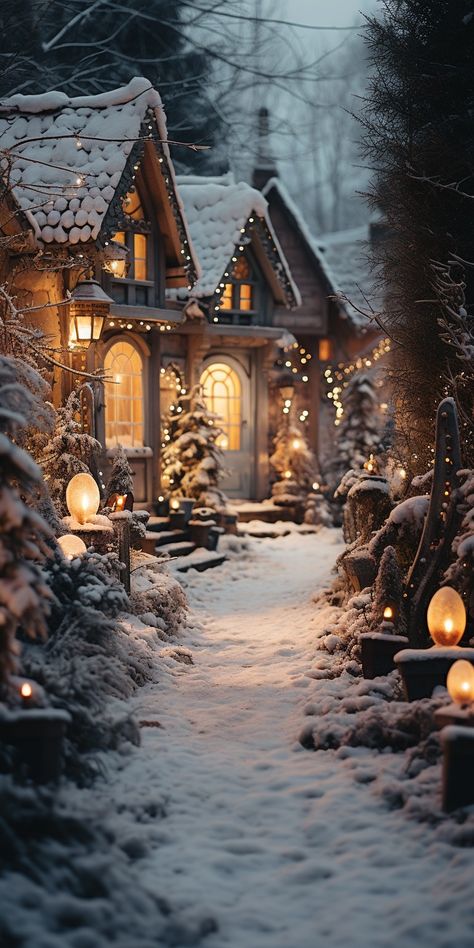 Winter Wonderland Wallpaper, Winter Christmas Scenes, Magical House, Luxury Christmas Tree, Tapeta Harry Potter, Beautiful Winter Scenes, Iphone Wallpaper Winter, Background 4k, Christmas Scenery