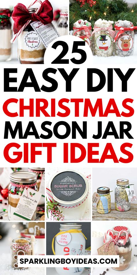 Discover the magic of Christmas Mason jar gifts! Create memorable DIY mason jar gifts with our Christmas gift ideas. From homemade Christmas gifts to personalized jar presents, these holiday Mason jar projects are perfect for creative holiday gift-giving. Explore our Mason jar gift recipes for unique, inexpensive holiday presents. Transform Mason jars into charming Christmas jar crafts and decorations. Start crafting your own mason jar gifts for a joyful holiday season! Diy Mason Jar Gifts Christmas, Christmas Mason Jar Gifts, Mason Jar Gifts Recipes, Mason Jar Christmas Crafts, Christmas Mason Jars Diy, Holiday Mason Jar, Mason Jar Gift, Mason Jar Christmas Gifts, Mason Jar Drinks