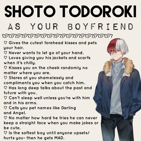 Humour, Todoroki Boyfriend, Todoroki As Your Boyfriend, Mha Boyfriend, Boyfriend Anime, As Your Boyfriend, Types Of Boyfriends, Anime Head, My Hero Academia Shouto