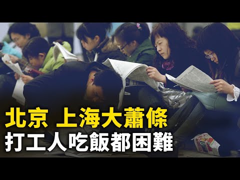 完了！北京 上海失業高漲！大學生崩潰 找不到工作！打工人吃飯都困難 