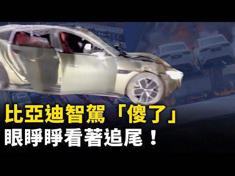 比亚迪又出事故 智驾失误！新能源防撞梁竟然是木头？！小米失控撞树 