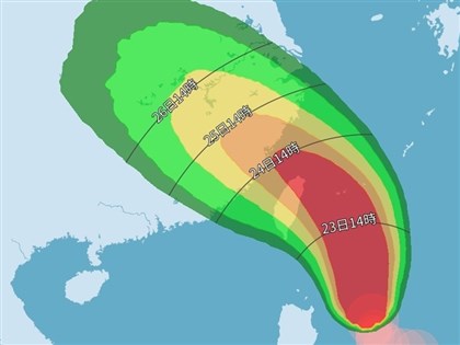 颱風凱米海警暫定22日晚間11時30分發 雨勢估23日晚至25日最顯著