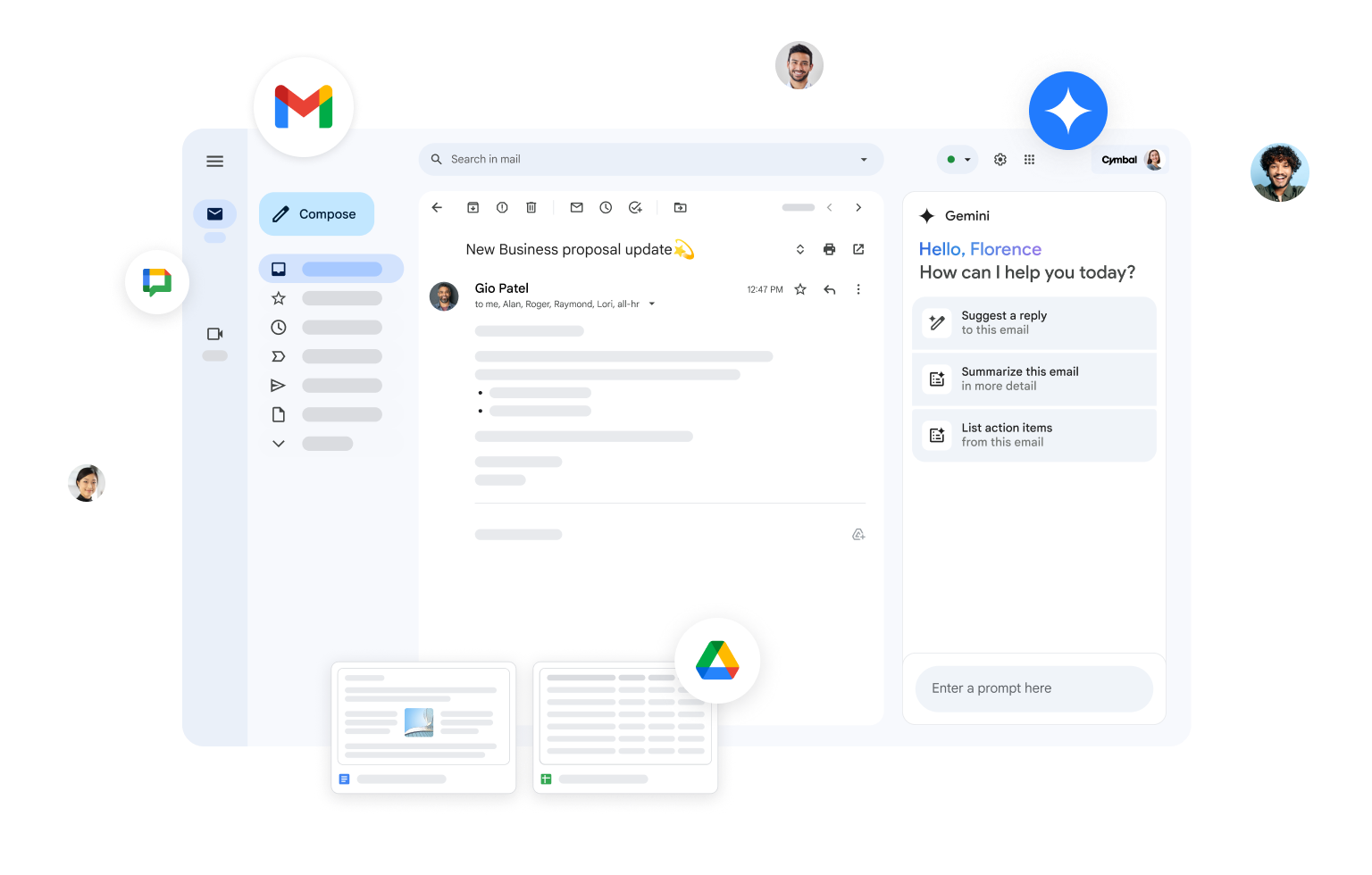 Gemini di Gmail membantu pengguna menyarankan balasan, meringkas email, dan membuat daftar item tindakan.