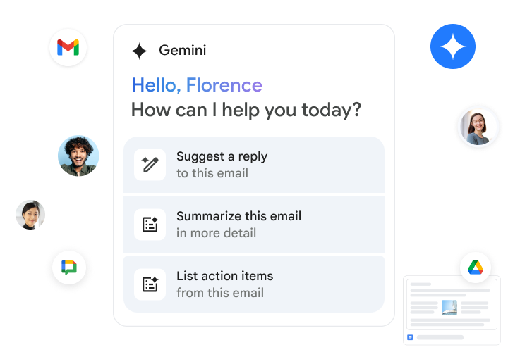 Gemini di Gmail membantu pengguna menyarankan balasan, meringkas email, dan membuat daftar item tindakan.