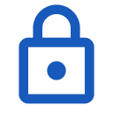 Padlock icon indicating security. 