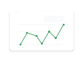 Gráfico de líneas que hace un seguimiento del crecimiento de las conversiones hasta alcanzar las 100,000.