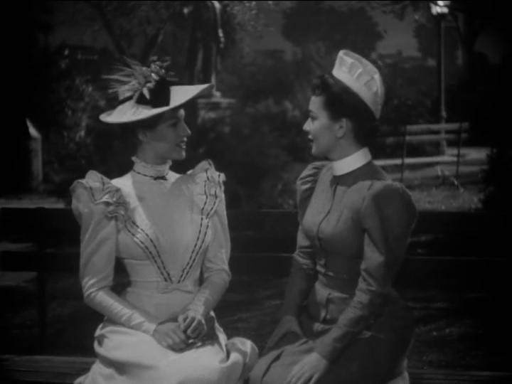 Olivia de Havilland and Rita Hayworth in The Strawberry Blonde (1941)