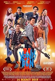 Laura Theux, Anya Geraldine, Joshua Suherman, Brandon Salim, Bayu Skak, Anggika Bolsterli, Tutus Thomson, and Devina Aureel in Yowis Ben 2 (2019)