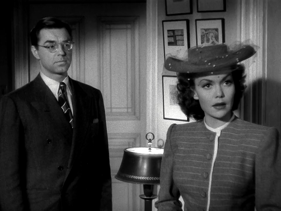 Phillip Terry and Jane Wyman in The Lost Weekend (1945)