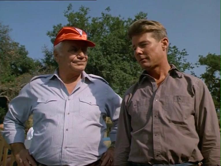 Ernest Borgnine and Jan-Michael Vincent in Airwolf (1984)