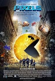 Adam Sandler, Peter Dinklage, Kevin James, Michelle Monaghan, and Josh Gad in Đại Chiến Pixels (2015)