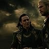 Tom Hiddleston and Chris Hemsworth in Thor: The Dark World (2013)