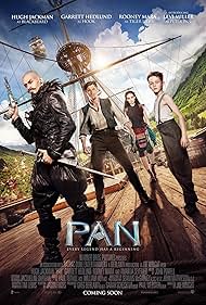 Hugh Jackman, Garrett Hedlund, Rooney Mara, and Levi Miller in Pan Và Vùng Đất Neverland (2015)