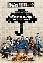 Elliot Page, Robert Sheehan, Tom Hopper, David Castañeda, Justin H. Min, Ritu Arya, Aidan Gallagher, and Emmy Raver-Lampman in Học Viện Umbrella (2019)