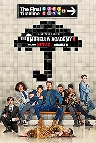 Elliot Page, Robert Sheehan, Tom Hopper, David Castañeda, Justin H. Min, Ritu Arya, Aidan Gallagher, and Emmy Raver-Lampman in Học Viện Umbrella (2019)