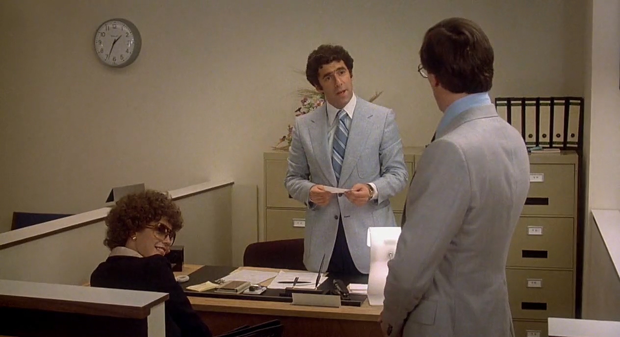 Elliott Gould, Michael Kirby, and Céline Lomez in The Silent Partner (1978)