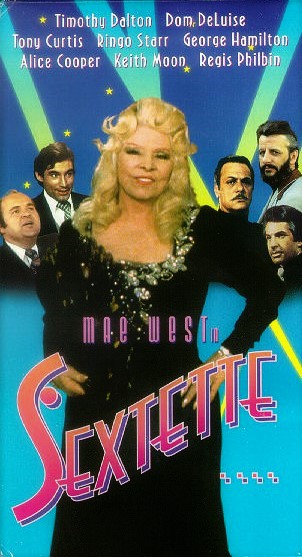 Tony Curtis, Timothy Dalton, Dom DeLuise, George Hamilton, Ringo Starr, and Mae West in Sextette (1977)