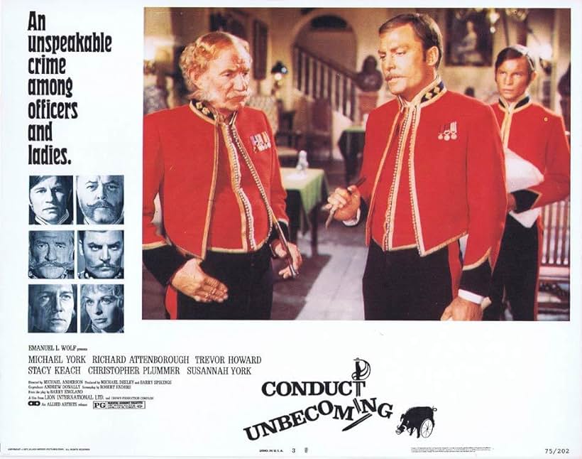 Michael York, Trevor Howard, and Stacy Keach in Conduct Unbecoming (1975)