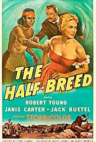 Robert Young, Jack Buetel, and Janis Carter in The Half-Breed (1952)