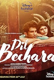 Sushant Singh Rajput and Sanjana Sanghi in Dil Bechara (2020)