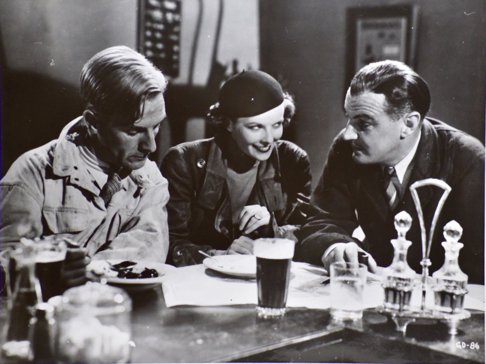 Katharine Hepburn, Desmond Roberts, and Donald Stuart in Christopher Strong (1933)