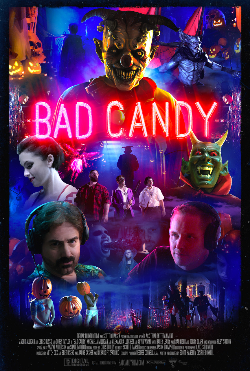 Zach Galligan, Corey Taylor, Bill Pacer, Derek Russo, Michael Aaron Milligan, Riley Sutton, and Haley Leary in Bad Candy (2020)