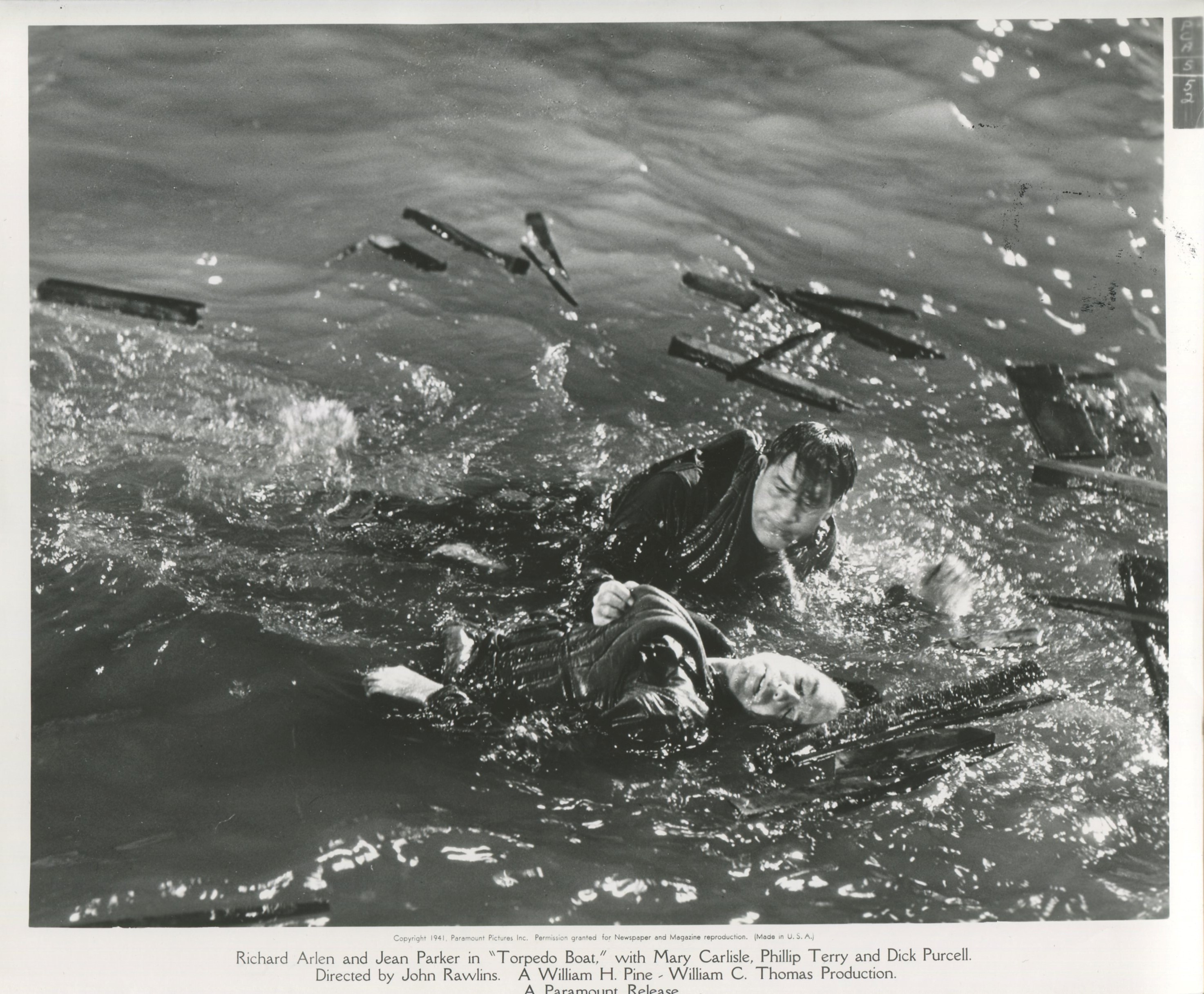 Richard Arlen and Phillip Terry in Torpedo Boat (1942)