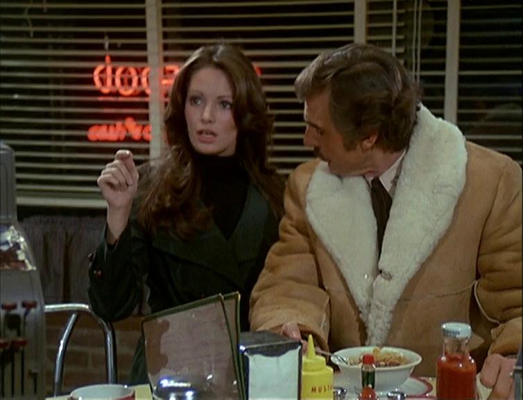 Jaclyn Smith and Dennis Weaver in McCloud (1970)