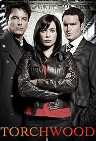 John Barrowman, Eve Myles, and Gareth David-Lloyd in Torchwood (2006)