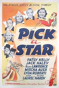 Oliver Hardy, Mischa Auer, Jack Haley, Patsy Kelly, Stan Laurel, Rosina Lawrence, and Lyda Roberti in Pick a Star (1937)