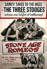 Moe Howard, Larry Fine, and Shemp Howard in Stone Age Romeos (1955)